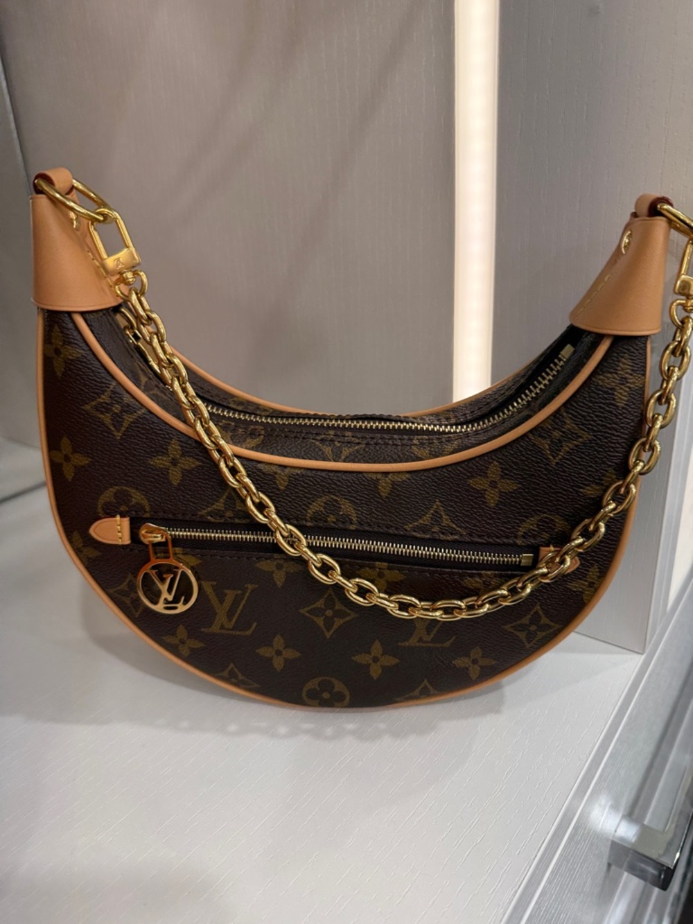 Louis Vuitton Loop Monogram Bag – Gold Chain & Strap – Excellent Condition